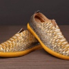 Snakeskin Shoes, Python Shoes for Men-Yellow-Exhibition