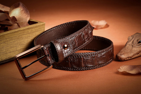 Stylish Genuine Alligator Belt Handmade Alligator Belt for Men