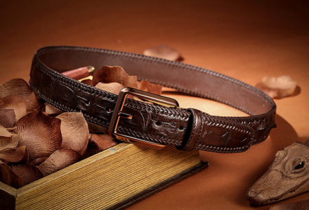 Stylish Genuine Alligator Belt Handmade Alligator Belt for Men-Lay