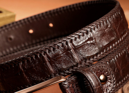 Stylish Genuine Alligator Belt Handmade Alligator Belt for Men-Skin