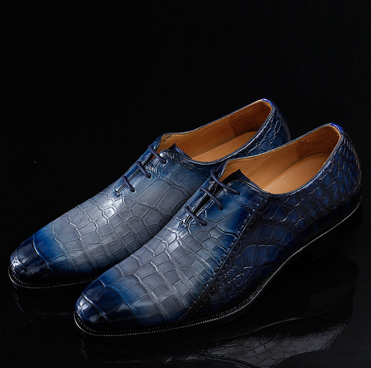 Timeless Alligator Shoes Mens Whole Cut Alligator Dress Shoes