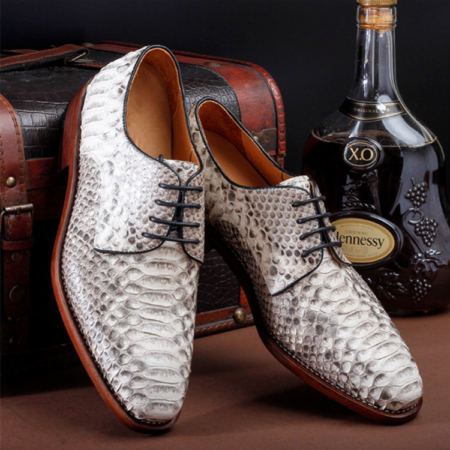 Business Snakeskin Shoes, Casual Python Skin Shoes for Men