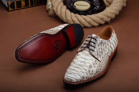 Business Snakeskin Shoes, Casual Python Skin Shoes for Men-Sole