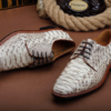 Business Snakeskin Shoes, Casual Python Skin Shoes for Men-Upper