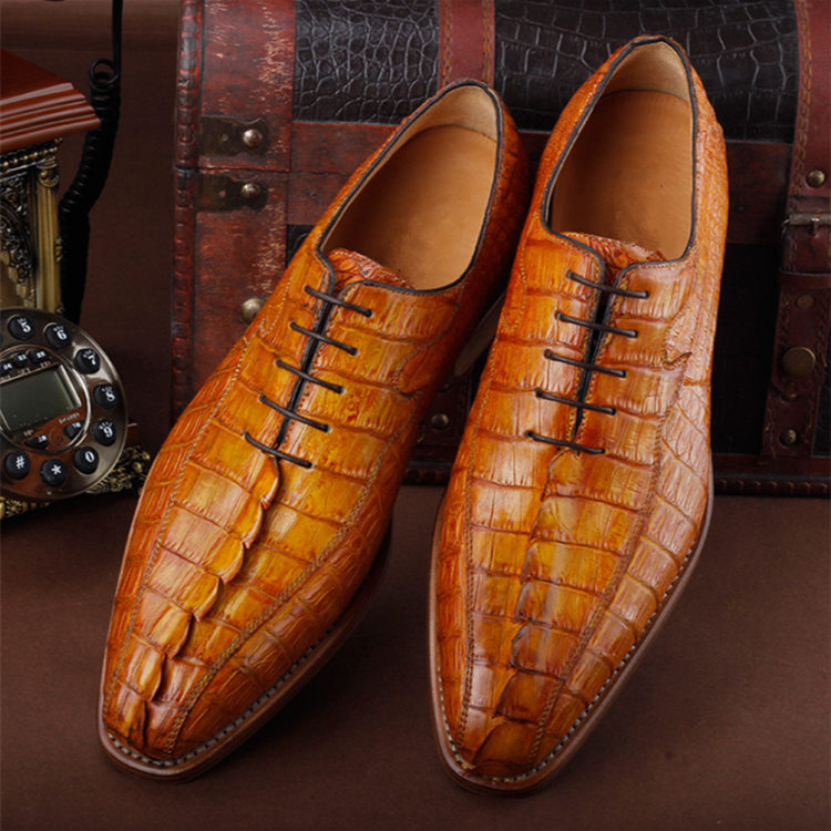 brown crocodile shoes