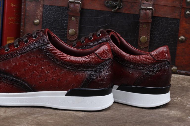Daily Fashion Ostrich Sneakers, Genuine Ostrich Shoes for Men