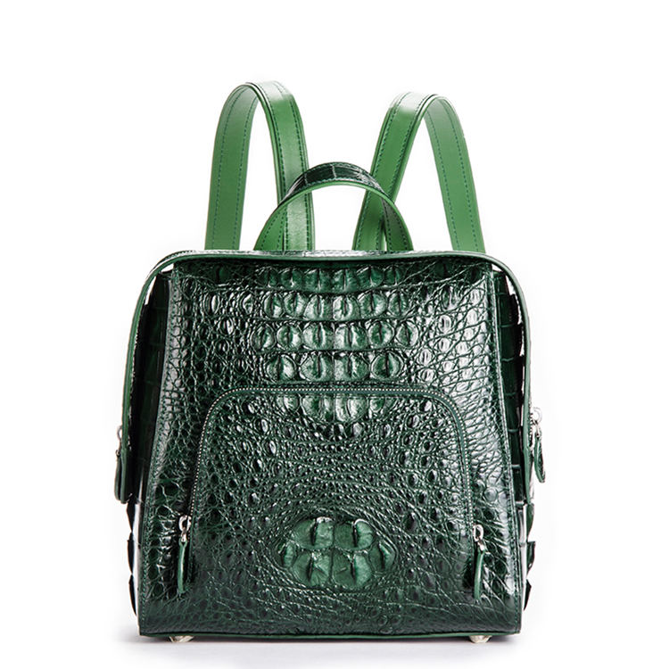 GREEN Handmade Genuine ALLIGATOR CROCODILE Leather Ladie Women Bag