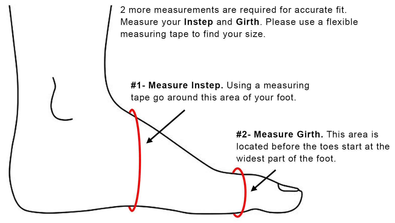 Measure Your Foot Instep and Girth