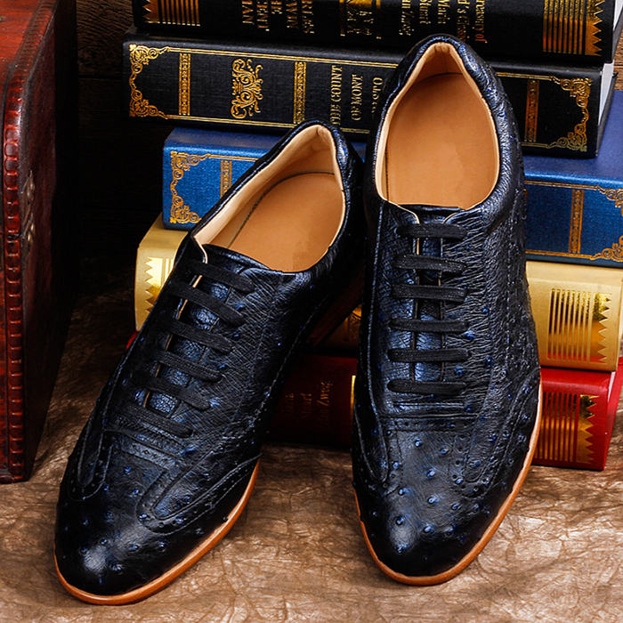 Mens Ostrich Shoes, Casual Exotic Shoes
