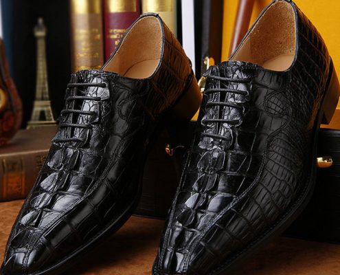 Alligator Dress Shoes Black Color