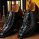 Alligator Dress Shoes Black Color