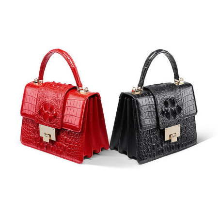 Fashion Genuine Crocodile Skin Crossbody Handbags-Exhibition