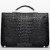 Large Genuine Crocodile Briefcase, Luxury Crocodile Business Bag for Men-Back