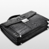 Large Genuine Crocodile Briefcase, Luxury Crocodile Business Bag for Men-Bottom