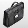 Large Genuine Crocodile Briefcase, Luxury Crocodile Business Bag for Men-Top