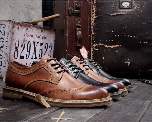 Leather Oxford Shoes from BRUCEGAO