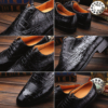 Men's Alligator Classic Modern Oxford Wing-Tip Lace Dress Shoes-Details