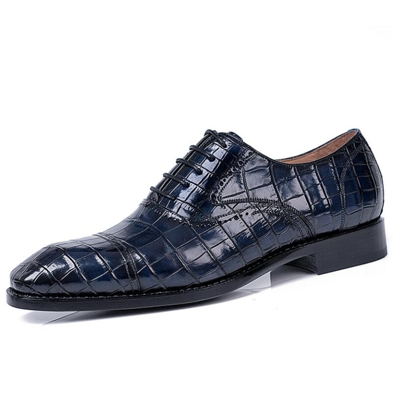 Alligator Skin Oxford Shoes Black