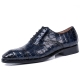 Men’s Classic Modern Genuine Alligator Skin Cap-Toe Oxford Shoes