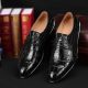 Men's Premium Genuine Alligator Skin Dress Shoes-Black