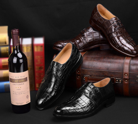 Men's Premium Genuine Alligator Skin Dress Shoes-Exhibition