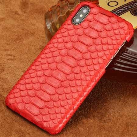 Snakeskin iPhone XS Max, XS, X Case-Red