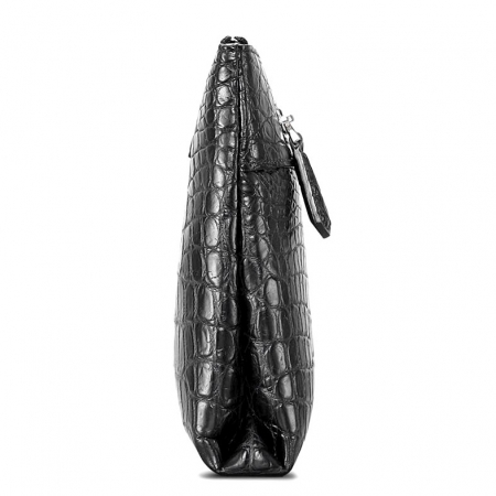 Alligator Skin Big Clutch Bag Wristlet Handbag Organizer Wallet-Side