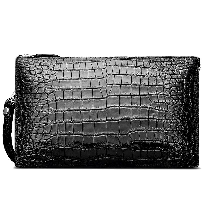 Authentic Real Alligator Skin Businessmen Wristlets Clutch Purse