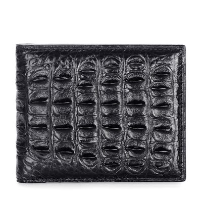 Authentic Crocodile Backbone Skin Bifold Wallet