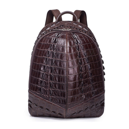 Crocodile Backpack, Fashion Crocodile Cycling Backpack-Brown