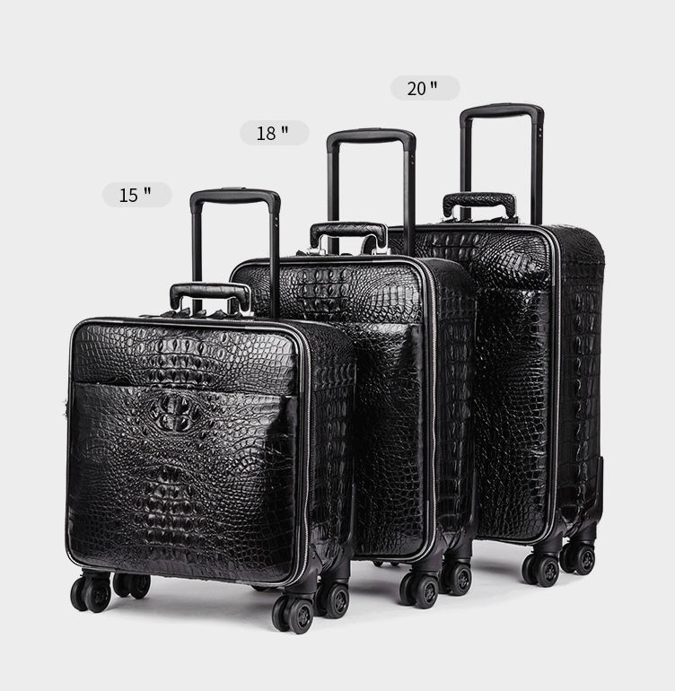 Formula 1004 Alligator Leather Rolling Suitcase