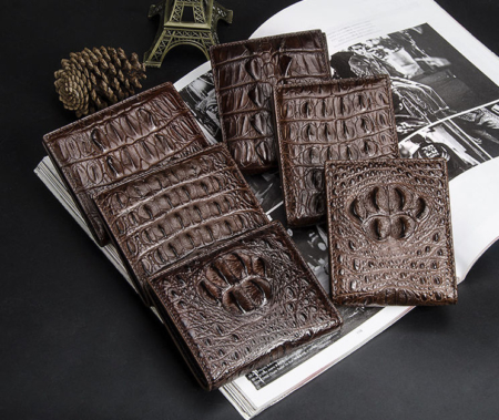 Crocodile Wallets Exhibition-Dark Brown