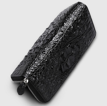 Crocodile Zip Around Long Wallet for Men, Travel Card Holder Phone Wallet-Top