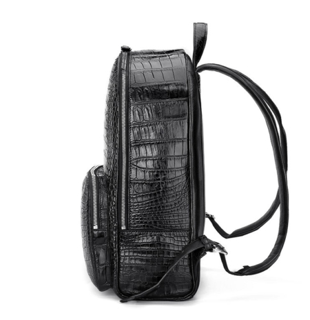 Genuine Alligator Skin Backpack, Luxury Backpack for Men-Side