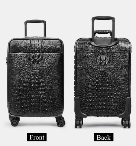 Genuine Crocodile Leather Luggage Bag Business Trolley Travel Bags