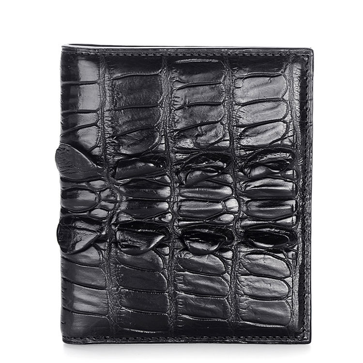 Black Genuine Alligator Skin Wallet Mens Exotic Skin Crocodile Handcrafted  Gift