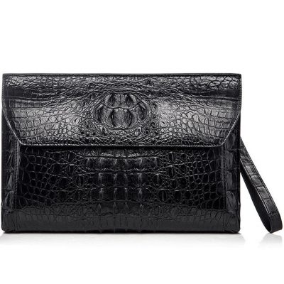 Handmade Crocodile Skin Clutch Wallet Business Portfolio Briefcase Envelope Clutch Bag