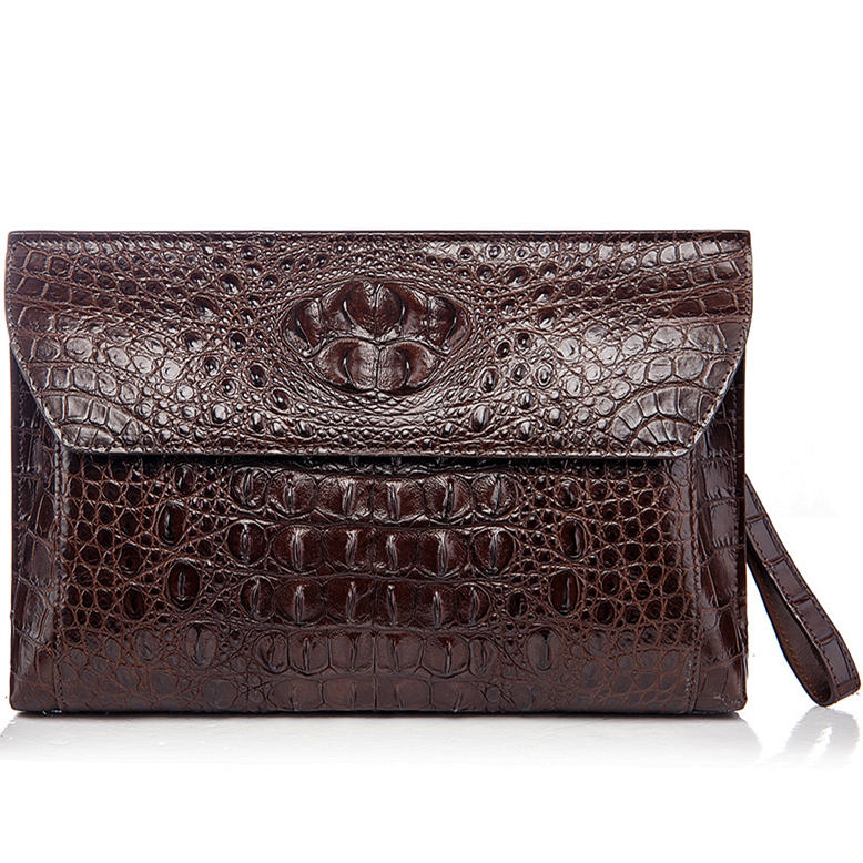 Van Caro Crocodile Print Designer Clutch Bag Envelope Evening Bag