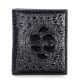 Handmade Genuine Crocodile Leather Wallet-Black