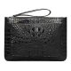 Large Stylish Crocodile Clutch Wallet, Envelope Flap Briefcase Purse Clutch Bag