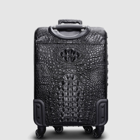 Luxury Genuine Crocodile Leather Luggage Bag Business Trolley Travel Bag-Back