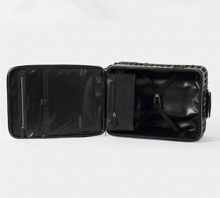Luxury Genuine Crocodile Leather Luggage Bag Business Trolley Travel Bag-Inside-2