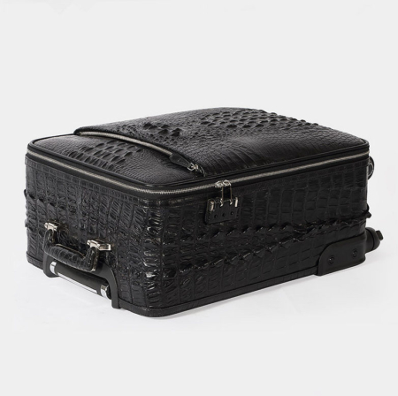 Luxury Genuine Crocodile Leather Luggage Bag Business Trolley Travel Bag-Lay