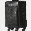 Luxury Genuine Crocodile Leather Luggage Bag Business Trolley Travel Bag-Side