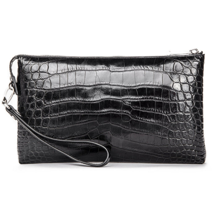 Men Alligator Clutch Wallet Business Zipper Long Card Holder Phone Purse-Back