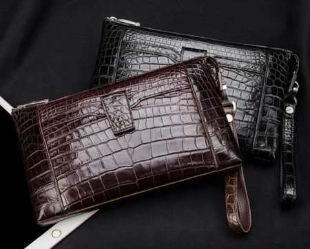 Mens Alligator Clutch Wallet Business Zipper Long Card Holder Phone Purse-Exhibition