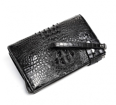 Men’s Business Crocodile Clutch Bag, Stylish Crocodile Clutch Wallet-Detail