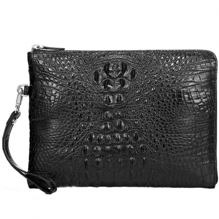 Premium Crocodile Leather Clutch Wallet With Wrist Strap