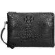 Premium Crocodile Leather Clutch Wallet With Wrist Strap