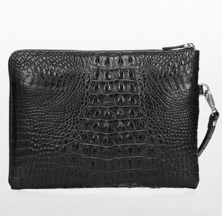 Premium Crocodile Leather Clutch Wallet With Wrist Strap-Back